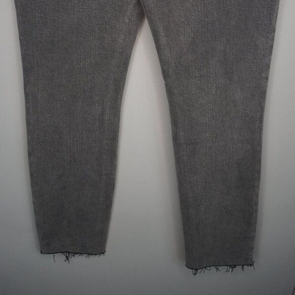 New Good American Good Classic Raw Hem Slim Jeans in Black170 SZ 2/26 - Picture 12 of 15